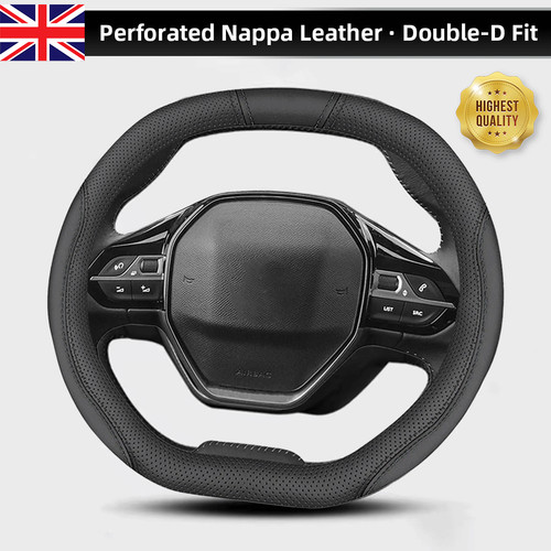 Double leather steering - leather,